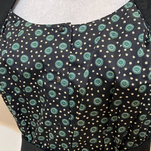 Vintage SANTA FE Floral Dress Women’s Size 4 90s Retro Bodycon Black Garden Prin - Picture 4 of 11